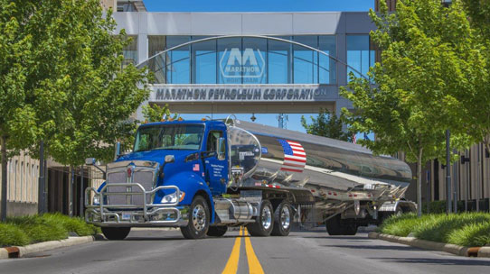 MPC Truck positioned in front of the Marathon Petroleum Corporation