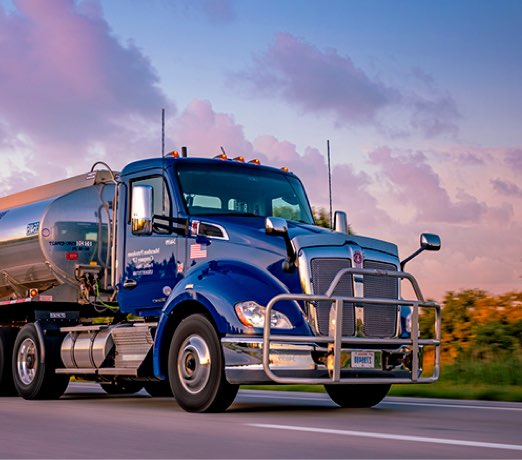 A blue MPC eighteen wheeler. 